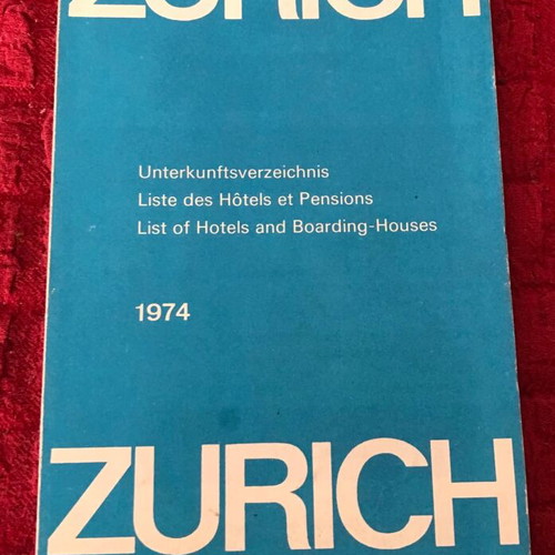 Zurich vintage foldable map 1974 like new