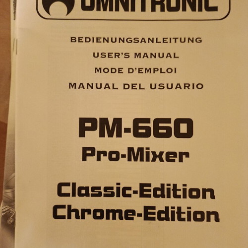 Omnitronic Pro Mixer PM660 chrome edition, like new