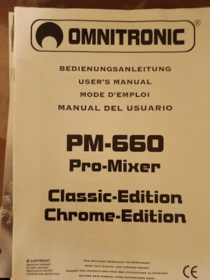 Omnitronic Pro mixer PM660 Chrome Edition σαν καινούργιο