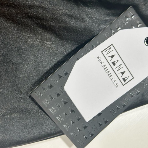 NAANAA Women's Skirt New Synthetic Leather Size 8/36/S Black
