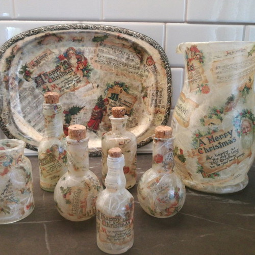 Decorative kitchen set used, Christmas, handmade