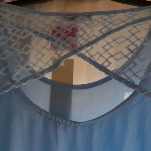 Summer dress new, baby blue, size M-L with lace back detail