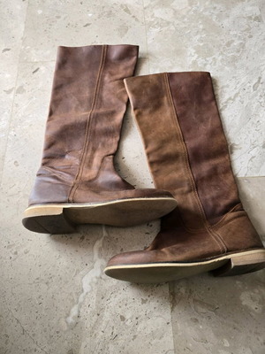 Women's leather boots used size 37 brown
