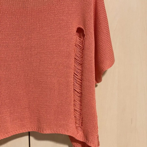 Knitted cotton blouse one size coral color new