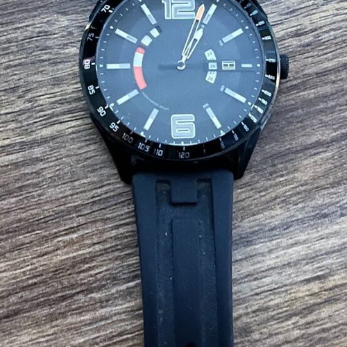 Tommy Hilfiger Cooper men's watch black silicone strap