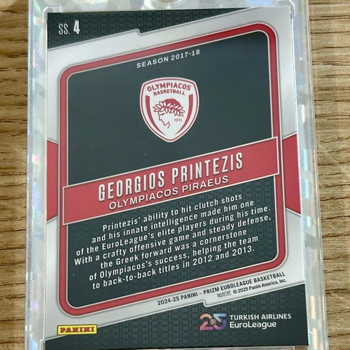 Georgios Printezis Olympiacos Panini Prizm Hype basketball card 2024-25