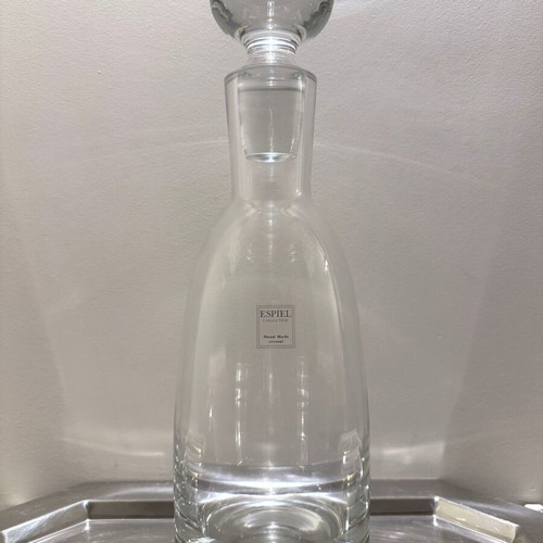 Espiel Bottle made of handmade crystal like new with lid
