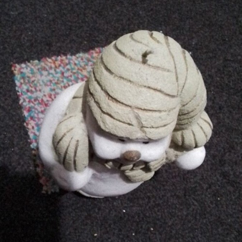 Christmas candle snowman new, size 8x8x20 cm