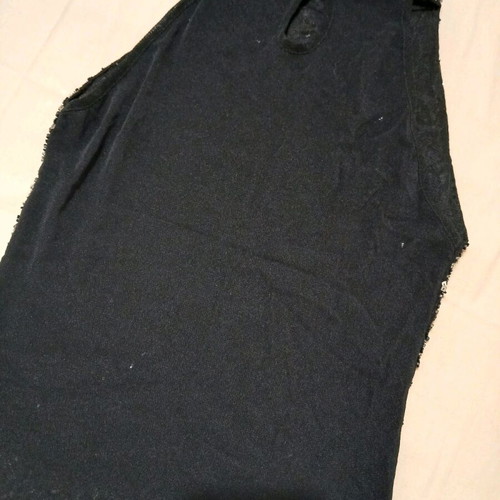 Evening black sleeveless top with sequins and beads new