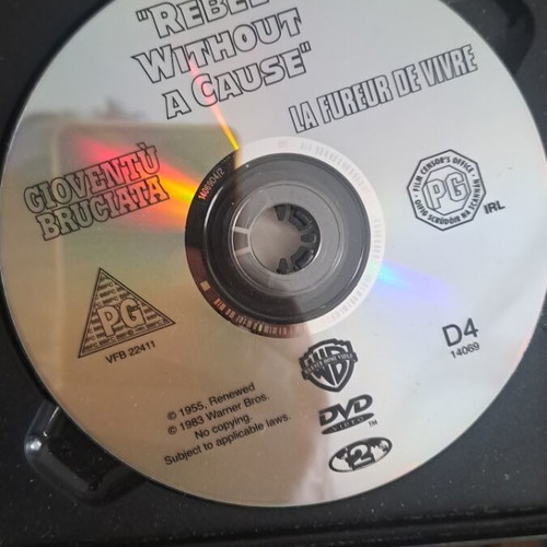 Rebel Without a Cause DVD like new, subtitled action drama