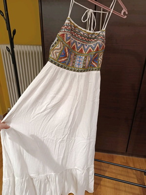Zara maxi dress new multicolor with impressive back