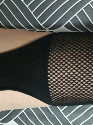 Box Now black fishnet tights new with open crotch and hips