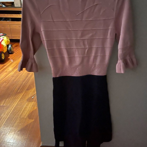 Ted Baker Dyana Frill Knit Dress like new, blue and pink