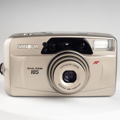 Minolta Riva Zoom 105 35mm point and shoot camera used