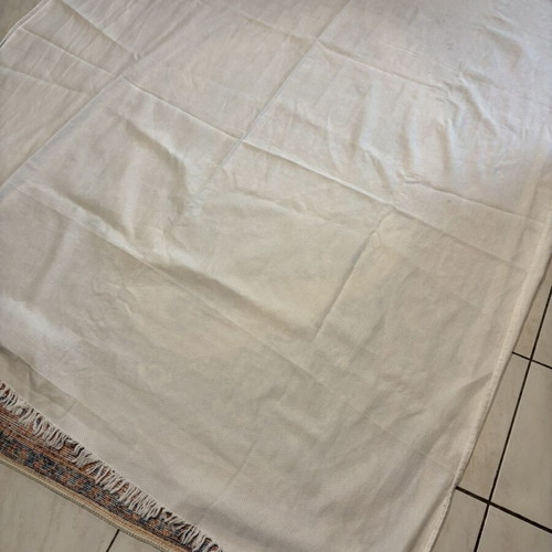 White summer throw blanket like new 1.60x1.70 m