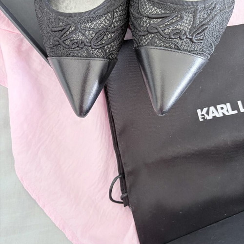 Karl Lagerfeld Ballet Flats Like New Black Size 38