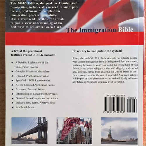 The Immigration Bible used, English guide to USA immigration