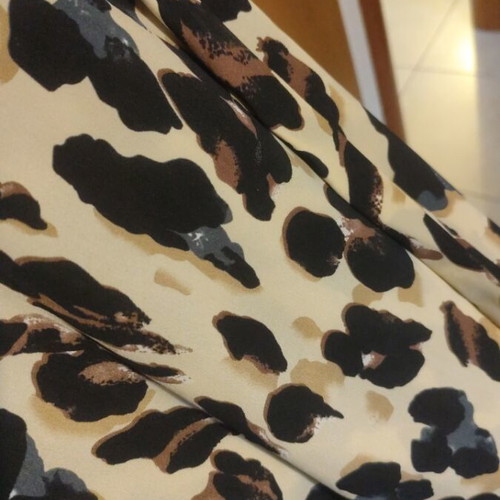 Leopard turtleneck dress with scarf/belt, size M, like new