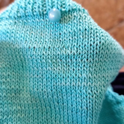 Handmade cotton children's dress turquoise, new, age 2