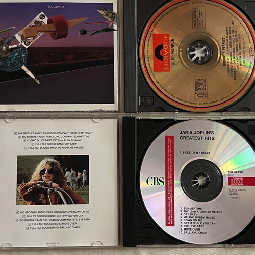 Classic Rock CDs like new, pack with Rolling Stones, Janis Joplin, Deep Purple