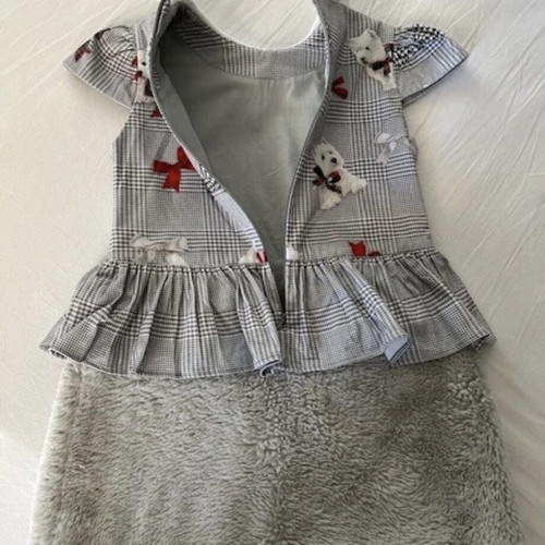 Lapin House winter dress for 6-year-old girl like new, grey