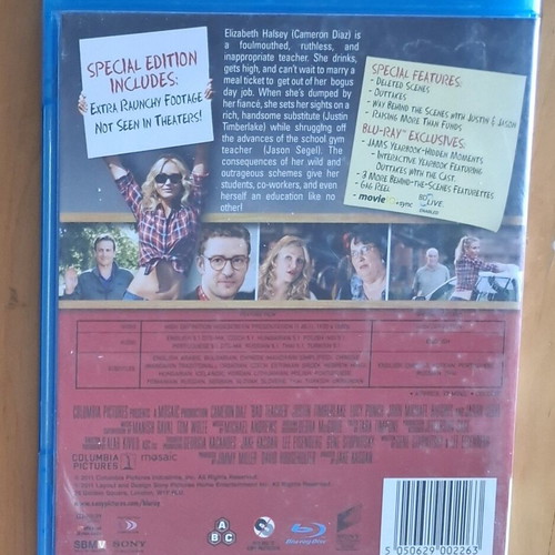 Bad Teacher Blu-Ray used, comedy with Greek subtitles