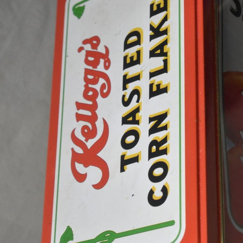 Kellogg’s Corn Flakes vintage metal storage tin like new, retro