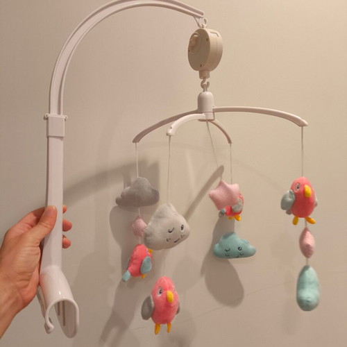 Babyono musical crib mobile Clouds Birds like new