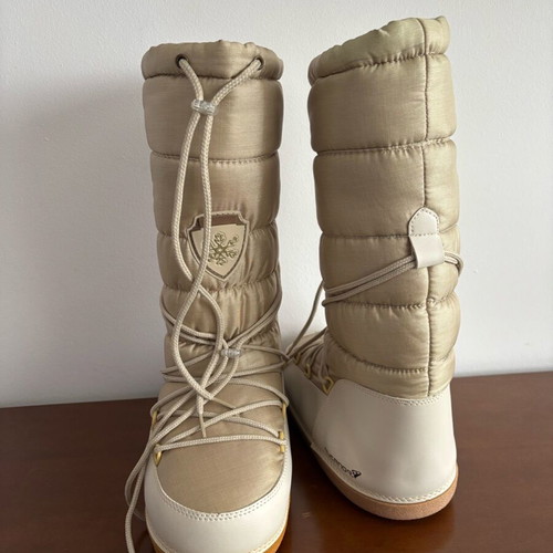 Rucanor Vintage 90s Après-Ski Winter Boots like new Champagne Gold