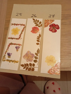 Χειροποίητοι floral σελιδοδείκτες καινούργιοι, σετ 3 τεμαχίων