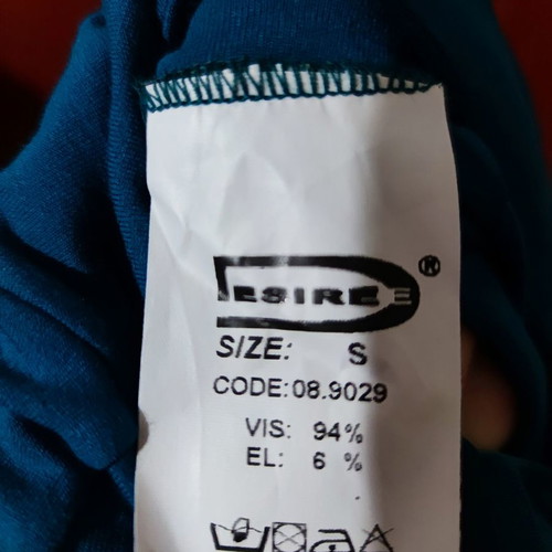Petrol dress Desirée new, no small, size S
