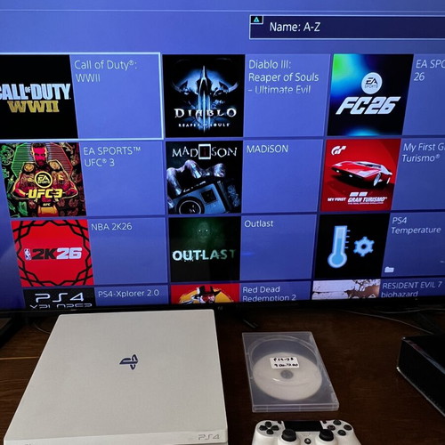 PlayStation 4 Pro Glacier White 1TB console with GoldH firmware