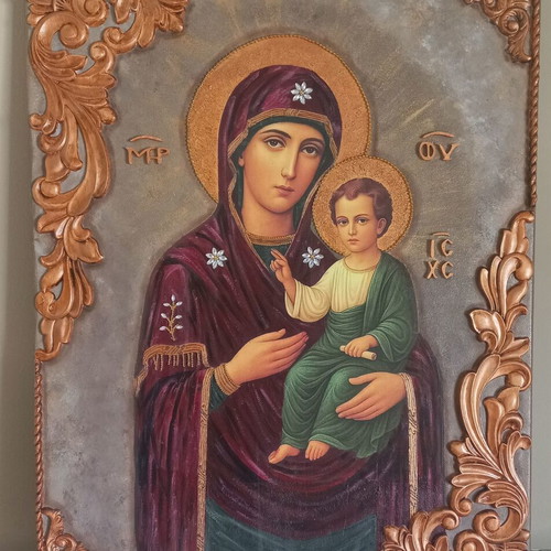 Virgin Mary painting new on canvas 45×55 cm