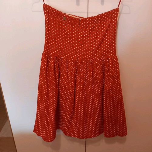 BSB Strapless Dress red with tulle hem size 40 like new