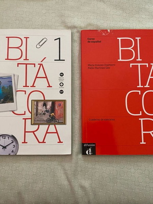 Bitacora 1 Σετ βιβλίων εκμάθησης ισπανικών Α1 σαν καινούργιο με CD