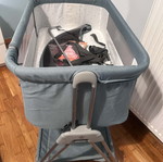 Bebé Stars Pearl Cradle like new, adjustable height, bed attachment