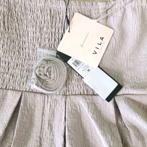 Mini dress Vila new, gray and beige, size M 38 10