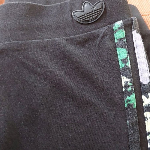 Adidas women's long leggings with multicolor stripes like new