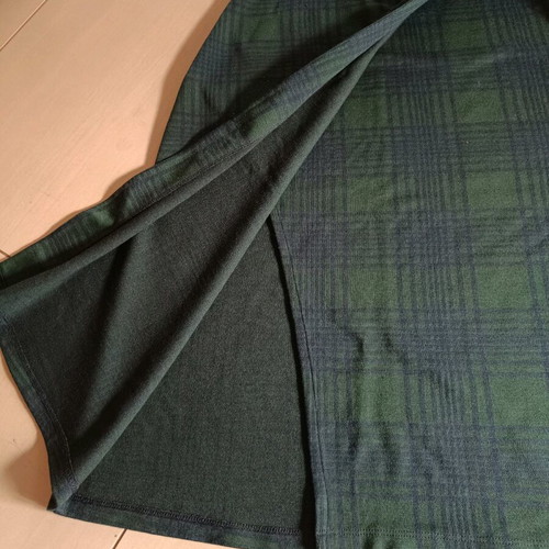 Midi wrap skirt used, blue and green, size M