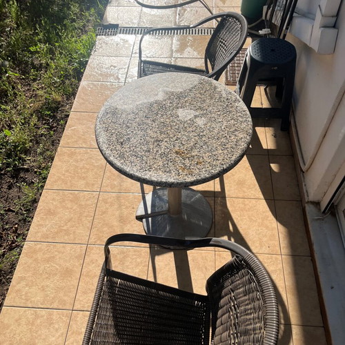 Outdoor table and chairs set used, high quality