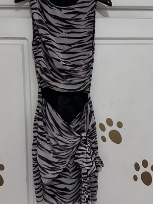 Zara mini dress like new, black and beige, size S
