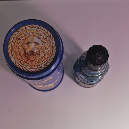 Versace Blue Jeans empty bottle with authentic metal case like new