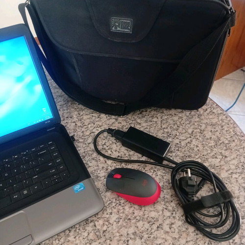 HP 650 laptop used with 8GB RAM, Intel Celeron 1000M, Windows 7, battery and bag