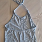 Halter Neck Top baby blue size S like new with cut-out
