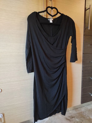 H&M short nursing dress used, black, size S