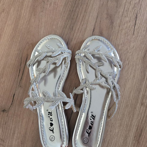 Sandals with Nice Design Silver New