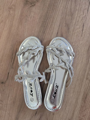 Sandals with Nice Design Silver New