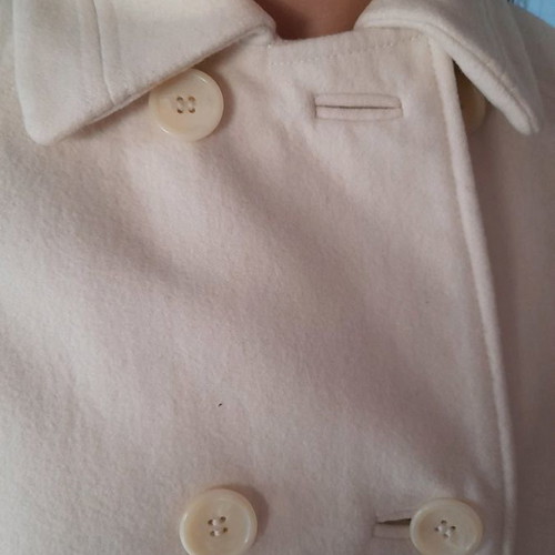 Mango white wool coat like new, size large