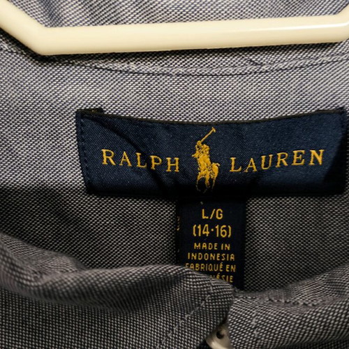Ralph Lauren short sleeve blue shirt for boy 14-16 like new