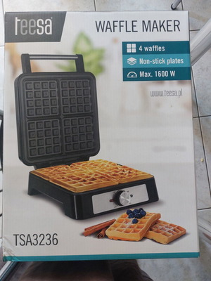 Teesa Waffle Maker TSA3236 1600W inox, 2 waffles